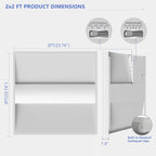 2x2 LED Troffer Drop Ceiling Light,5600LM,0-10V Dimmable,2 Pack