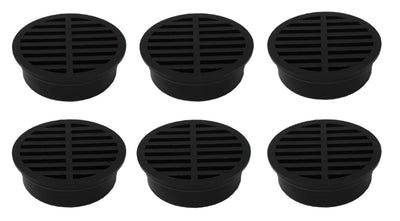 JSP 4 Inch Outdoor Round Flat Drain Grate Covers (4-5/8 Top Dia), Fits 4" Corrugated, Triple Wall & Belled PVC Pipes