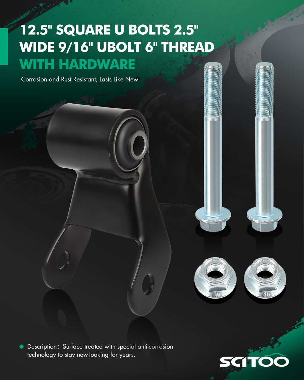 SCITOO Rear Rearward Leaf Spring Shackle Suspension Bracket Replacement 722029