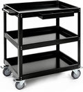 3-Tier Large Heavy-Duty Rolling Tool Cart, 550LBS Utility Carts with Swivel Wheels, Thickened Steel Frame Service