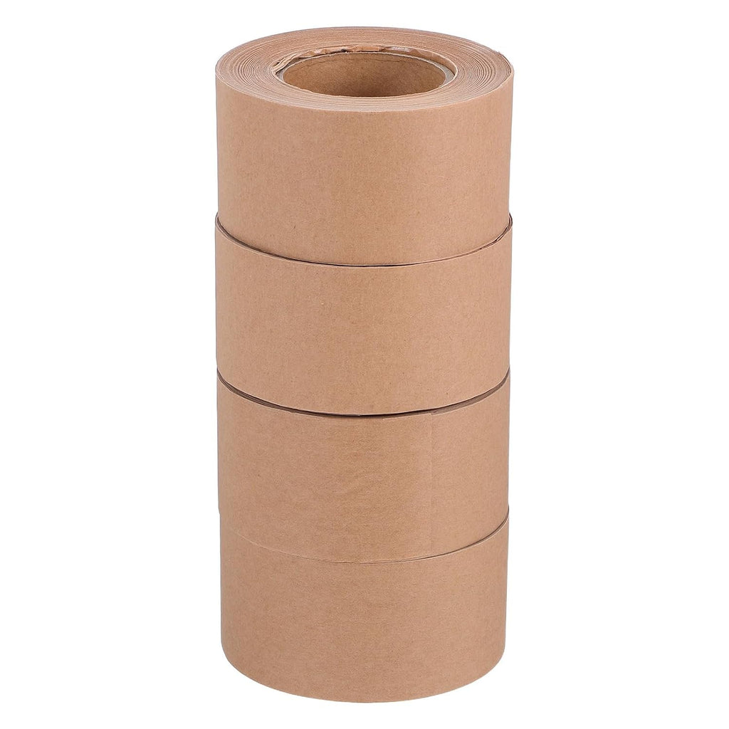4 Rolls 48mm Writable Water Activated Kraft Paper Packing Tape