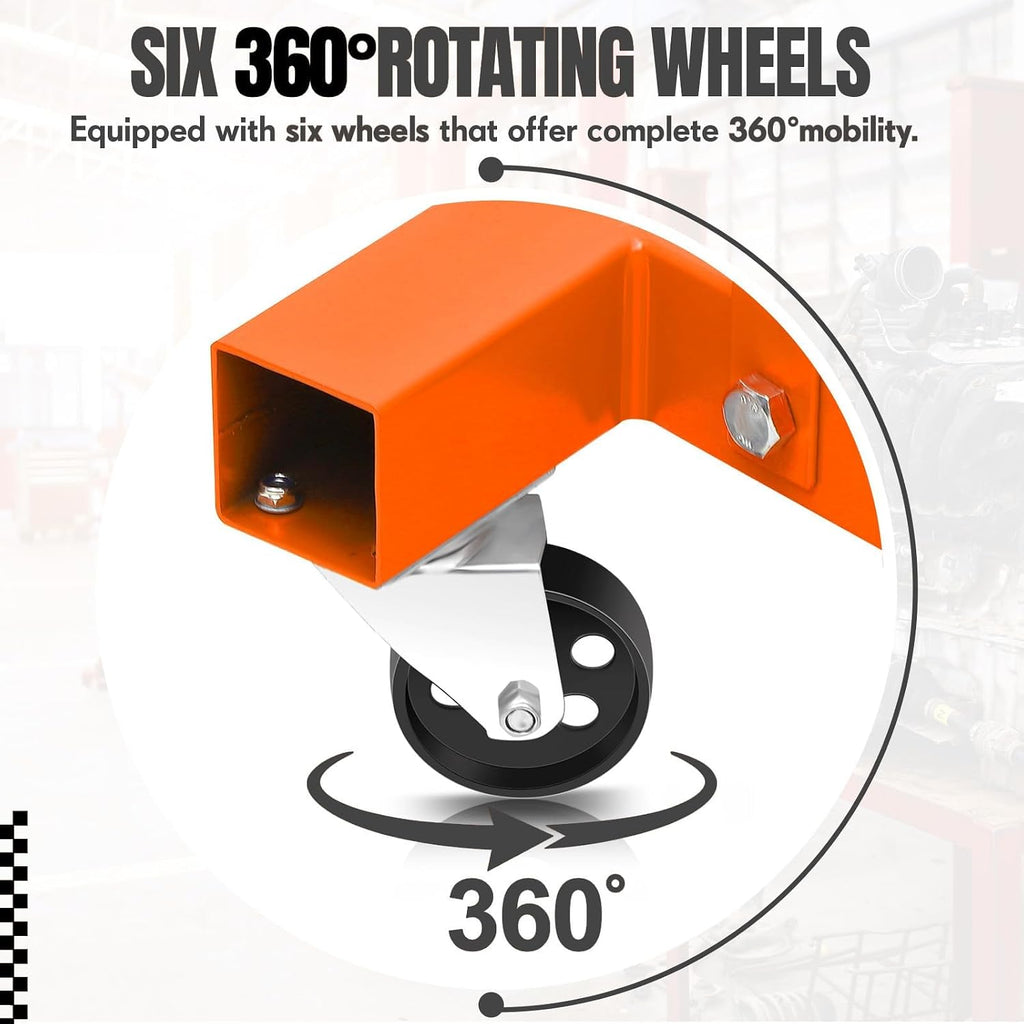 4400LBS Folding Engine Hoist, Heavy Duty Cherry Picker Engine Lift