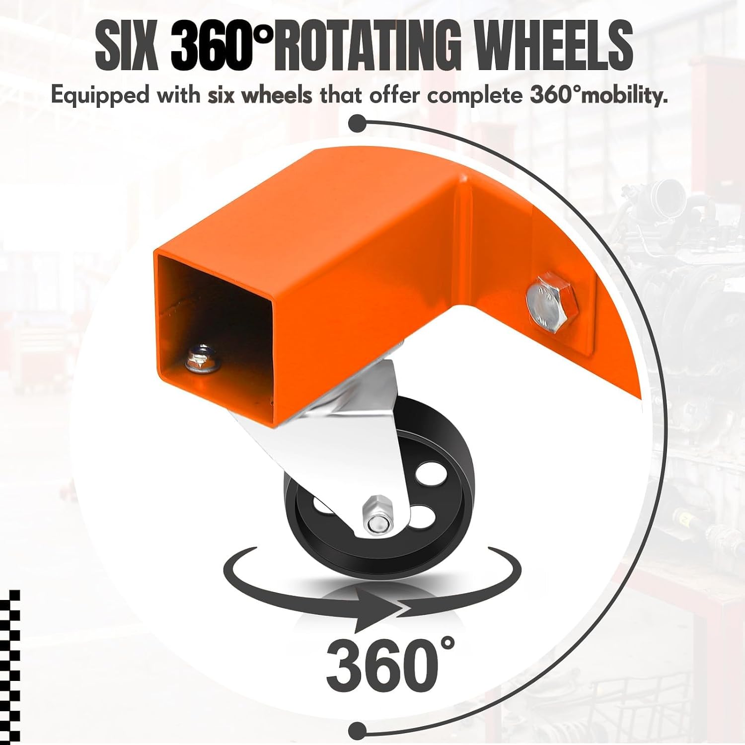 4400LBS Folding Engine Hoist, Heavy Duty Cherry Picker Engine Lift