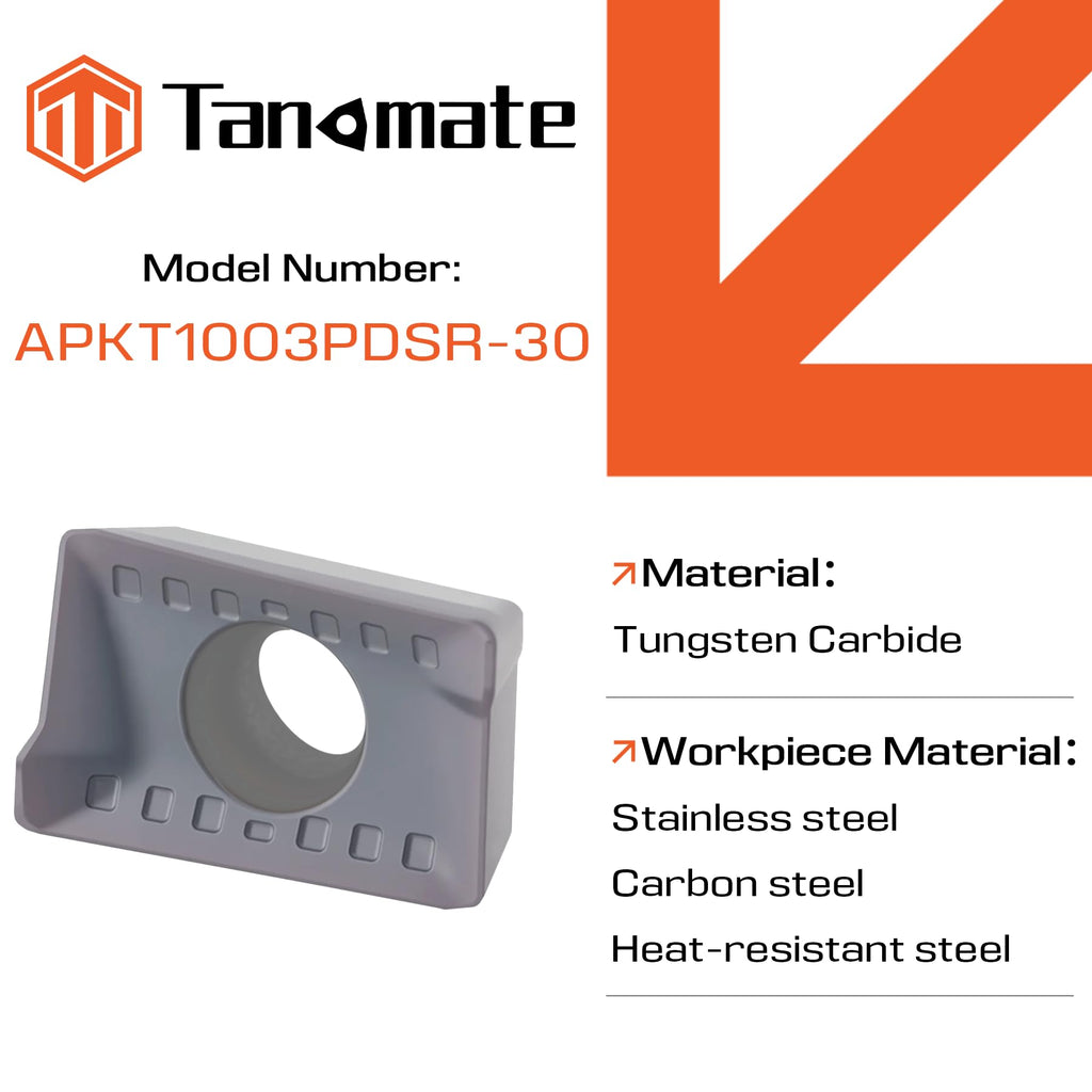 Tanomate APKT Milling Insert APKT1003PDSR Lathe Indexable Carbide Insert