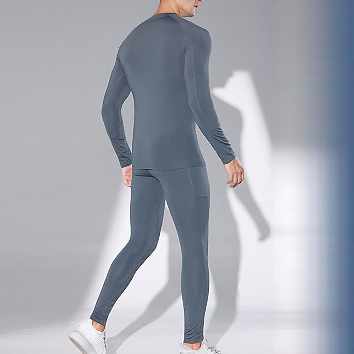 Winter Thermal Underwear for Men Cold Weather Fleece Lined Top Bottom for Running Sport Long Johns Base Layer