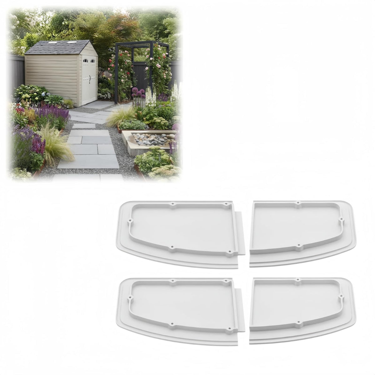 Skylight Panel Compatible with Rubbermaid 5H80 Storage Shed (Pack of Two)