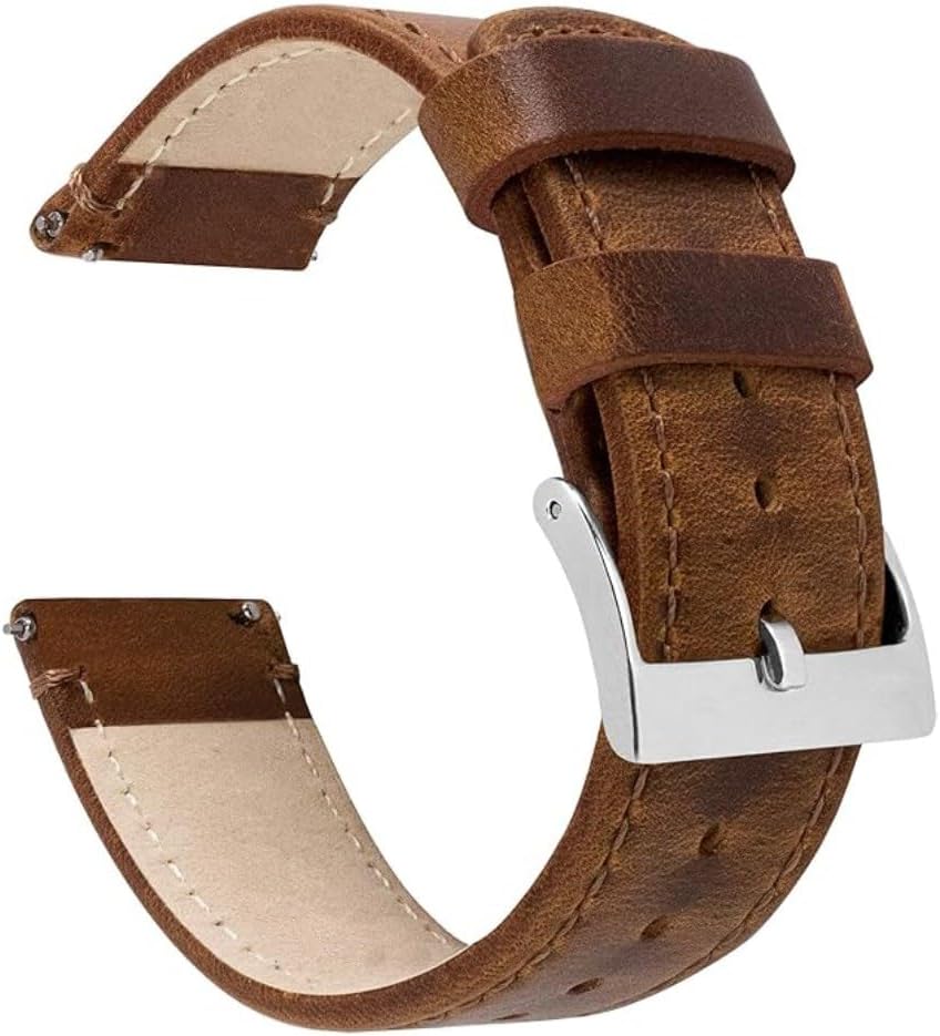 Top Grain Leather Watch Bands Compatible with Apple Watch Models - 1, 2, 3, 4, 5, 6, 7, 8, 9, 10, SE, Ultra & Ultra 2