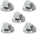 Original-Spec Stove Knobs Replacements DG94-04167X (5-Pack) | Compatible with Samsung Gas Stove Range Oven