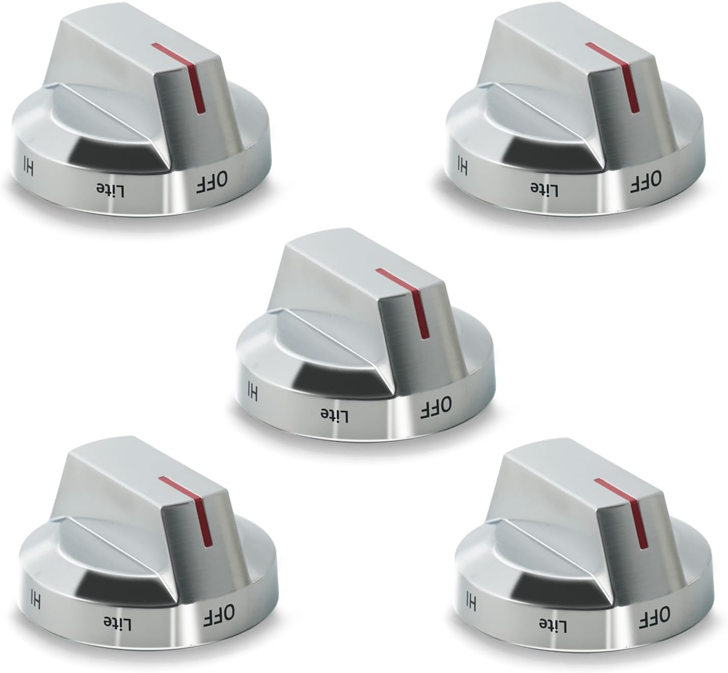 Original-Spec Stove Knobs Replacements DG94-04167X (5-Pack) | Compatible with Samsung Gas Stove Range Oven