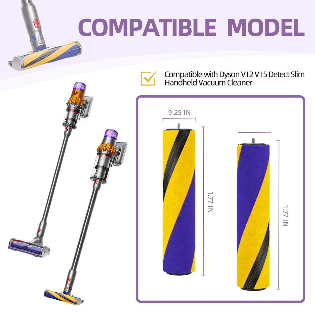 Brush Roller Compatible with Dyson V12 V15 Detect Slim Vacuum Cleaner