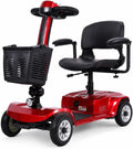 Electric Mobility Scooter for Adults & Seniors, Foldable 4-Wheel Mobility Scooter with LED Headlight & Basket