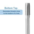 uxcell Hand Bottom Tap 7/16-14 UNC 2B Thread Bottoming Style Threading Tap