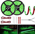 LED Boat Strip Lights, 32.8FT Green Marine Pontoon Led Lights, Waterproof