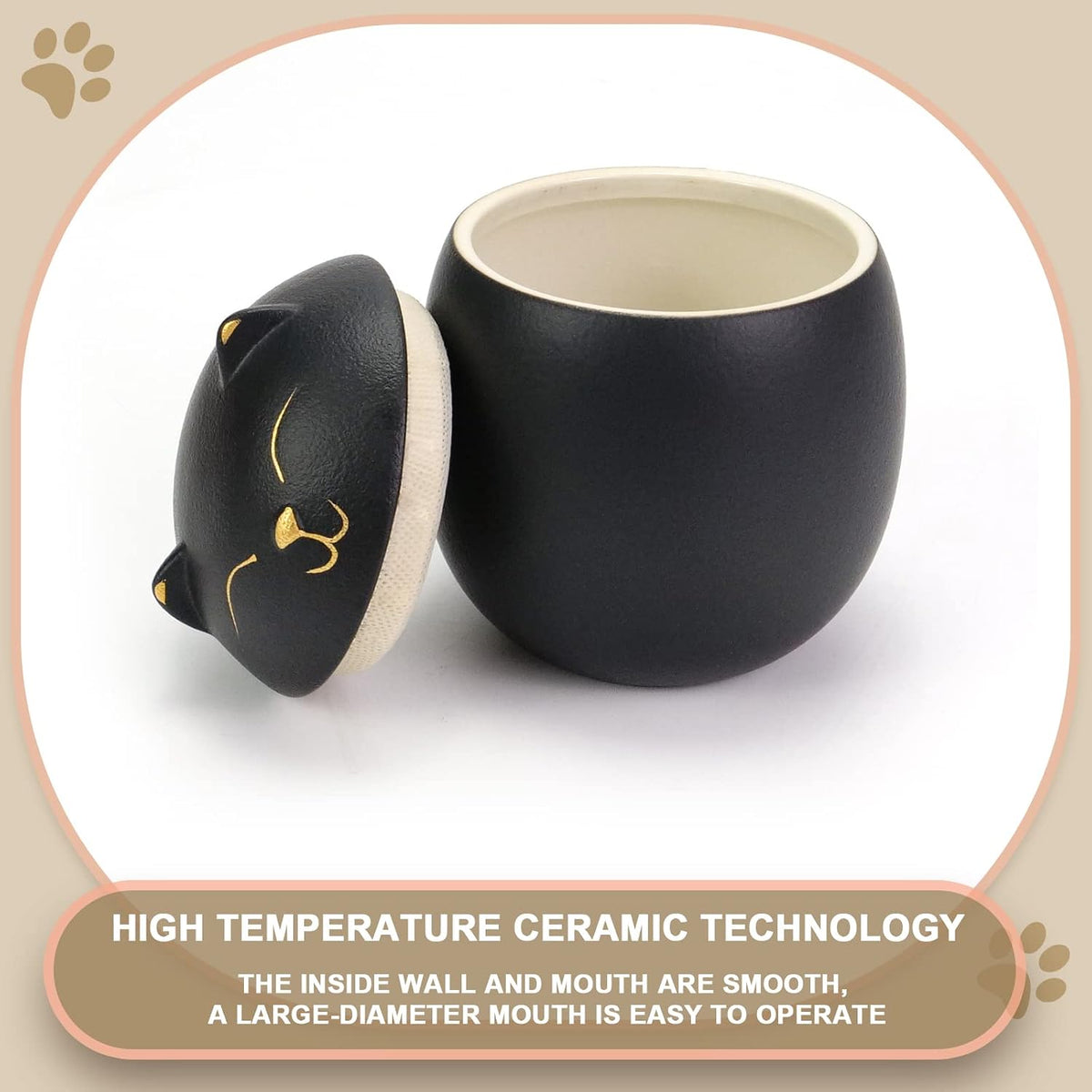 Cat Urn Dog Urn Sized 3.2x2.9 and 4.9x4.25. A Smiley-Cat Pet Urn with a Memoria Card.Cat Urns for Ashes for Your Pet