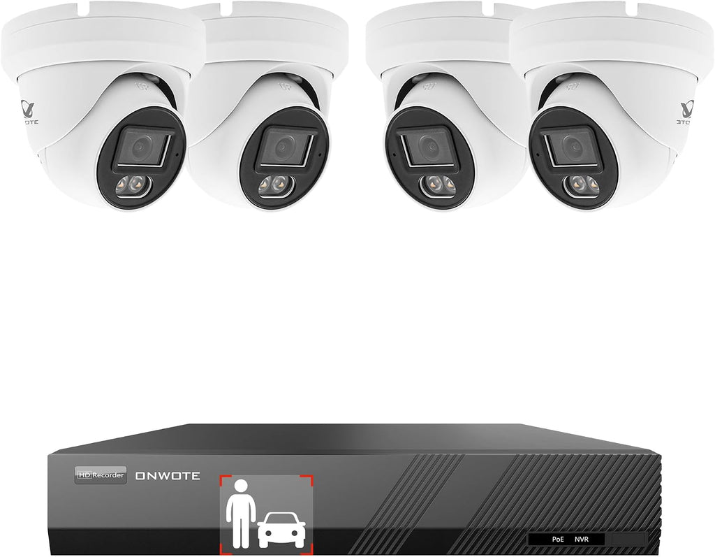 8 Channel Security Camera System 6MP NVR, 4X 5MP 122° PoE IP Cameras