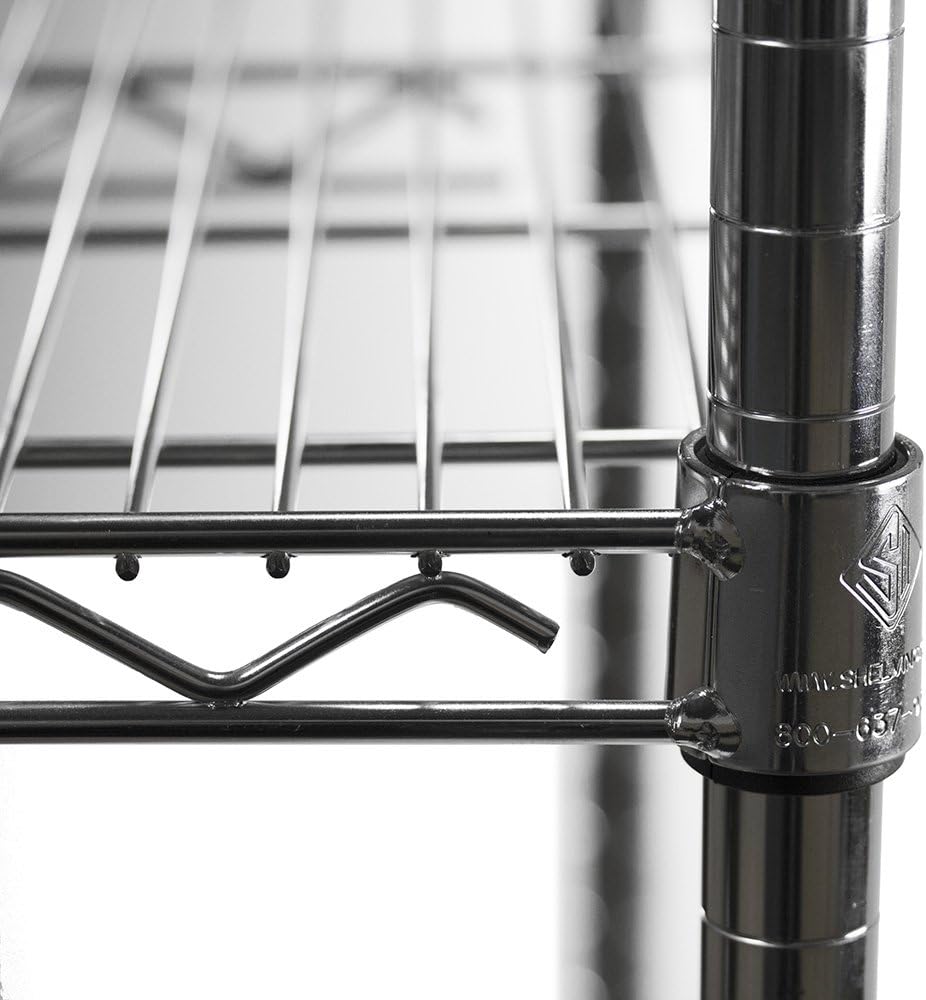 Shelving Inc.12 d x 48" w x 84" h Chrome Wire Shelving with 6 Tier Shelves, Weight Capacity 800lbs Per Shelf