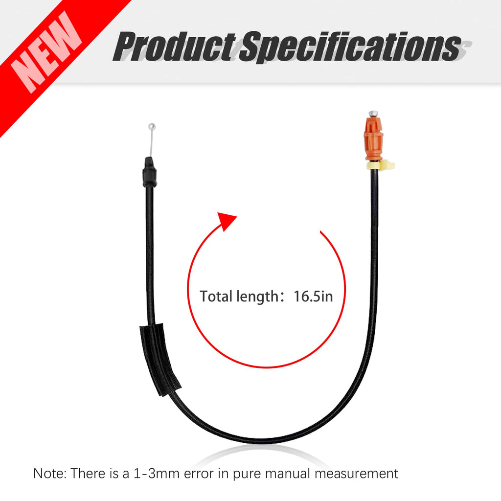2 Pcs 16.5" Door Handle Latch Release Cable for Chevy Silverado Tahoe 07-14
