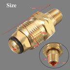2 Packs Universal Propane LP LPG Gas Cylinder Tank Adapters Fitting Full Flow Brass Connector 1/4'' 6mm MNPT