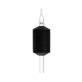 VORTEX 1.25-inch Soft Silicone Black Disposable Tattoo Tube Grips with Clear Long Tips 15pcs (7R)