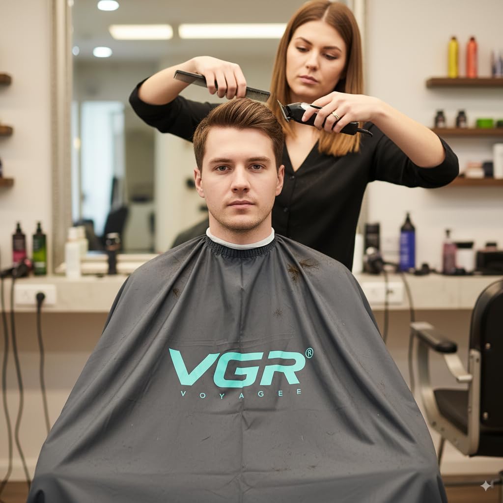Waterproof Professional Barber Cape with Adjustable Neckline | adjustable closure; elastic neckline; nylon material