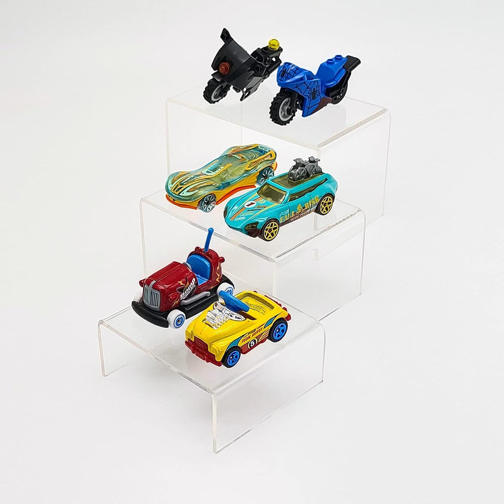 2 Sets Acrylic Display Risers(3",4",5") Clear Product Stand,Cupcakes Holder Dessert Transparent Showcase Stands