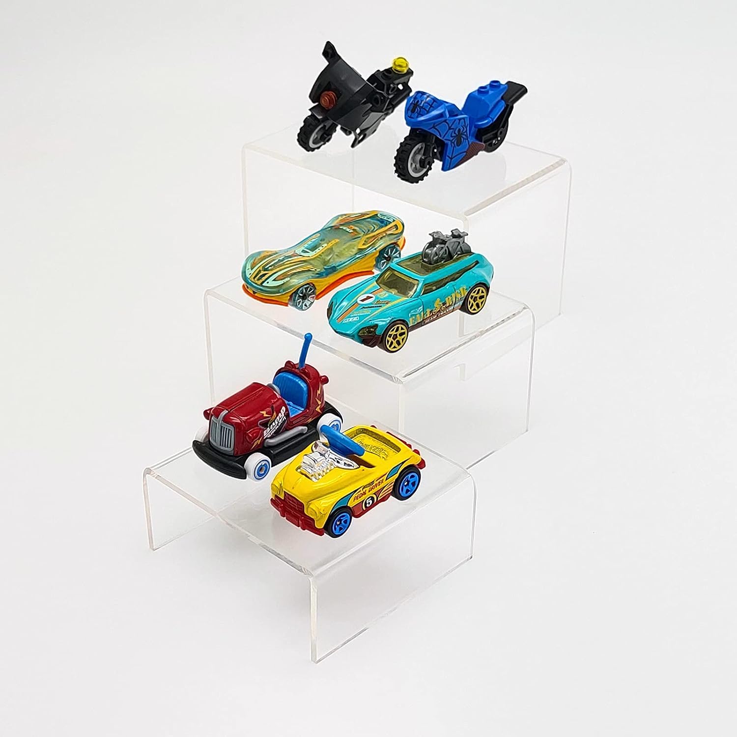 2 Sets Acrylic Display Risers(3",4",5") Clear Product Stand,Cupcakes Holder Dessert Transparent Showcase Stands