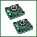2Pcs UCF205-16 Square Base Block Mounted Bearing 1In Bore 4 Bolt