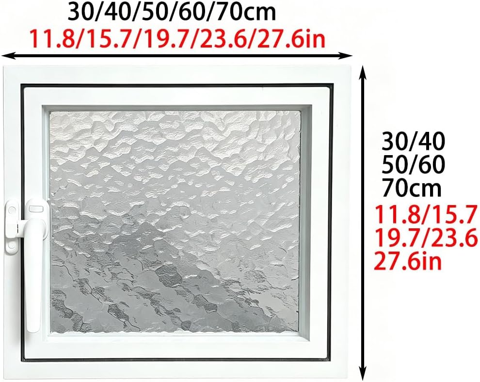 Basement Window Glass, 360° Rotating Hopper Window for Ventilation, Small Window Replacement for Bathroom, Shed