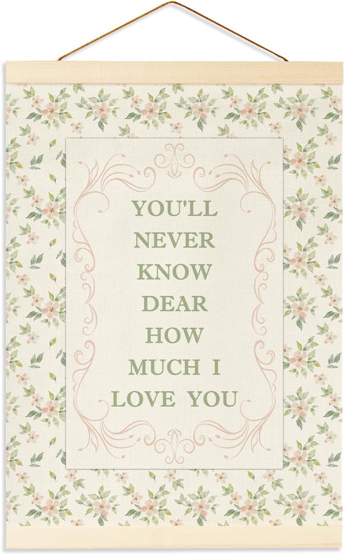 Pink Vintage Wildflower Nursery Decor Banner For Girls, Baby Girl Room Decor, Toddler Girl Room Decor, Playroom
