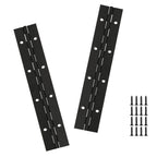 2PCS Black 8-Inch 2" Open Width Stainless Steel Piano Hinge