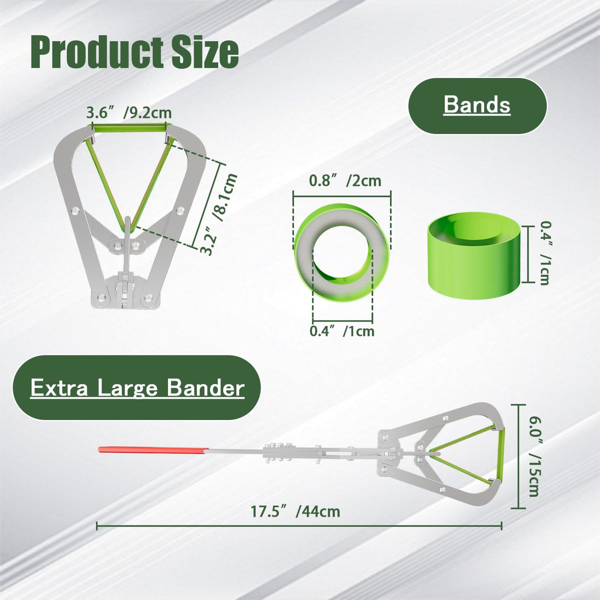 Extra Large Castration Banding Tool, Cattle Goat Bander with 24 Castration Bands, Easy to Operate, Rugged