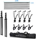 10 x 10Ft Photo Video Studio Heavy Duty Adjustable Muslin Backdrop Stand Background Support System Kit for