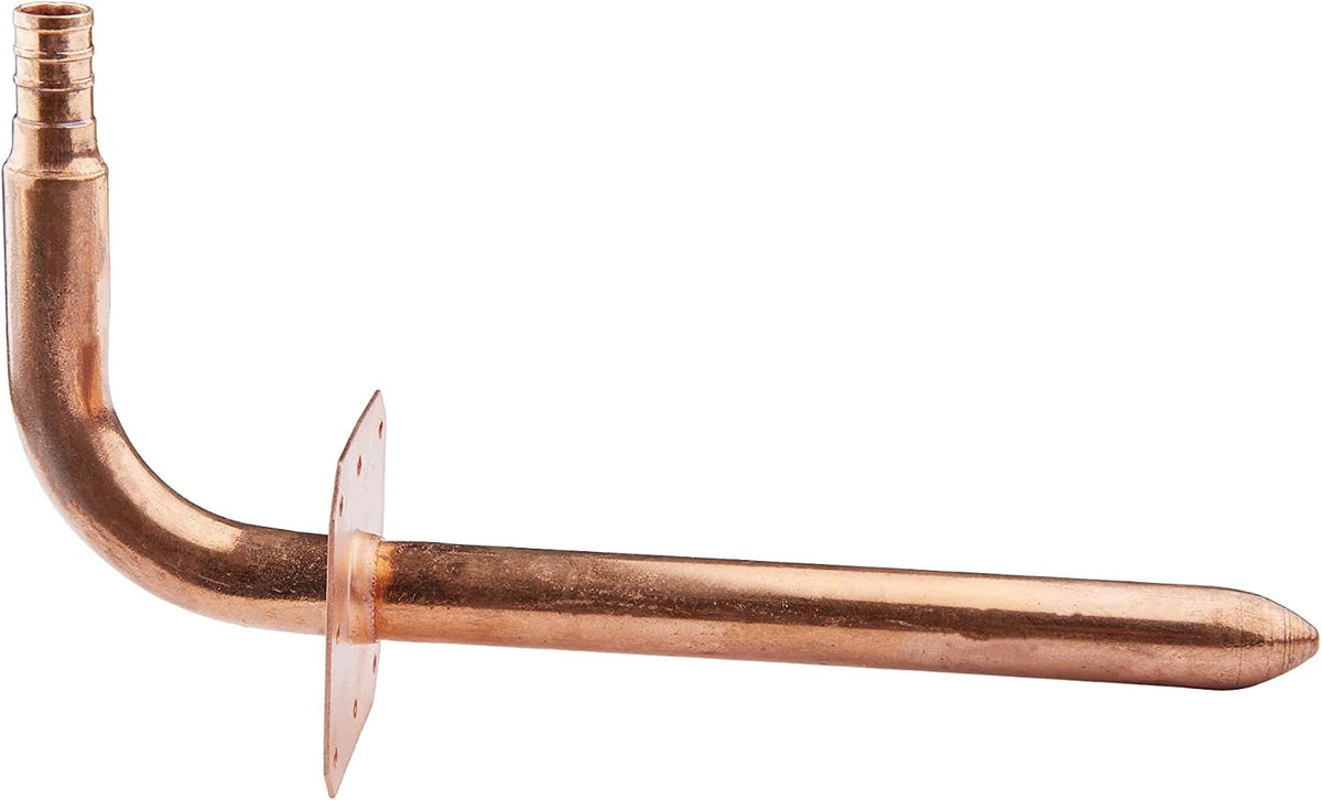 10 Piece EFIELD 1/2" Pex Copper Stub Out Elbow with Wall Flange,8"Length