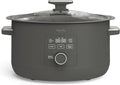 8 Quart Slow Cooker, Ceramic Nonstick Crock, Caviar Gray | 6 Modes, Delay Timer, Keep Warm, Dishwasher Safe Bowl &