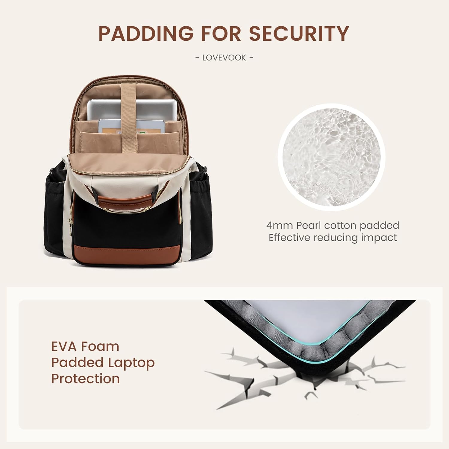 Laptop Backpack for Women with Pouch Pocket for Large Capacity Cup,15.6 Inch Laptop Computer Bag Travel Backpack