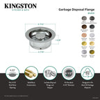 Kingston BS3003VN Garbage Disposal Flange, Black Stainless