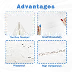 4 Pack Mini Clear Stretch Wrap Film with Handle 5''x1000Ft