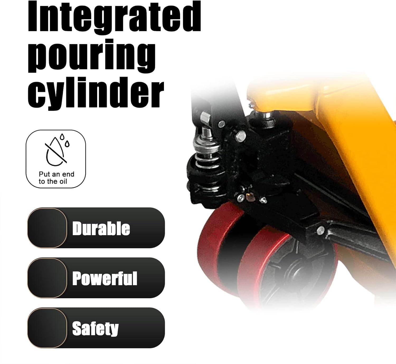 Pallet Jack Truck, 5500lbs Capacity 27" W x 48" L Standard Forks | Manual Heavy Duty Pallet Truck for Industrial