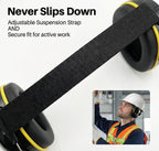 Neckband Ear Muffs, SNR 30dB Hearing Protection, Black