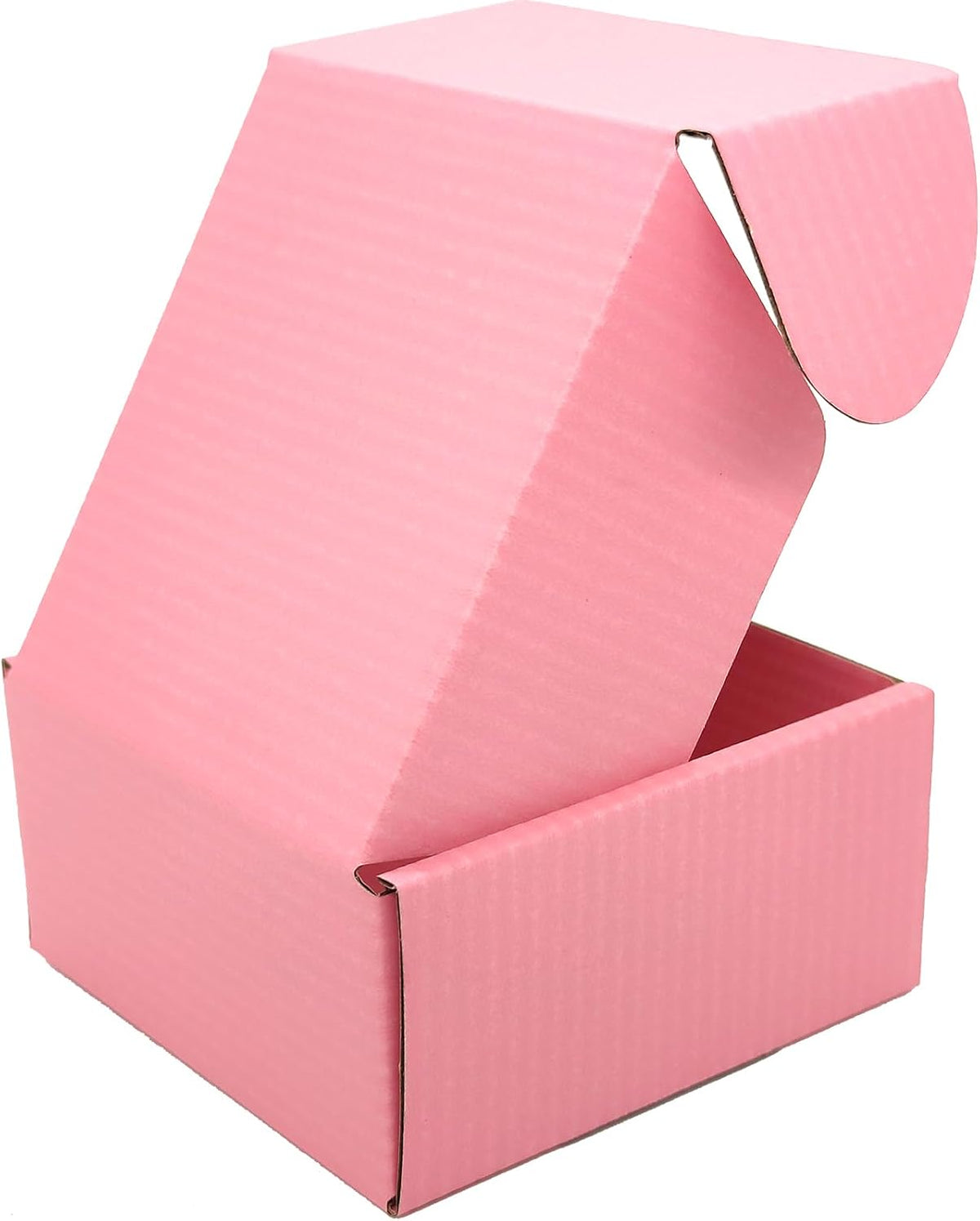 4x4x2 Shipping Boxes Set of 50, Pink Mailer Corrugated Cardboard Box
