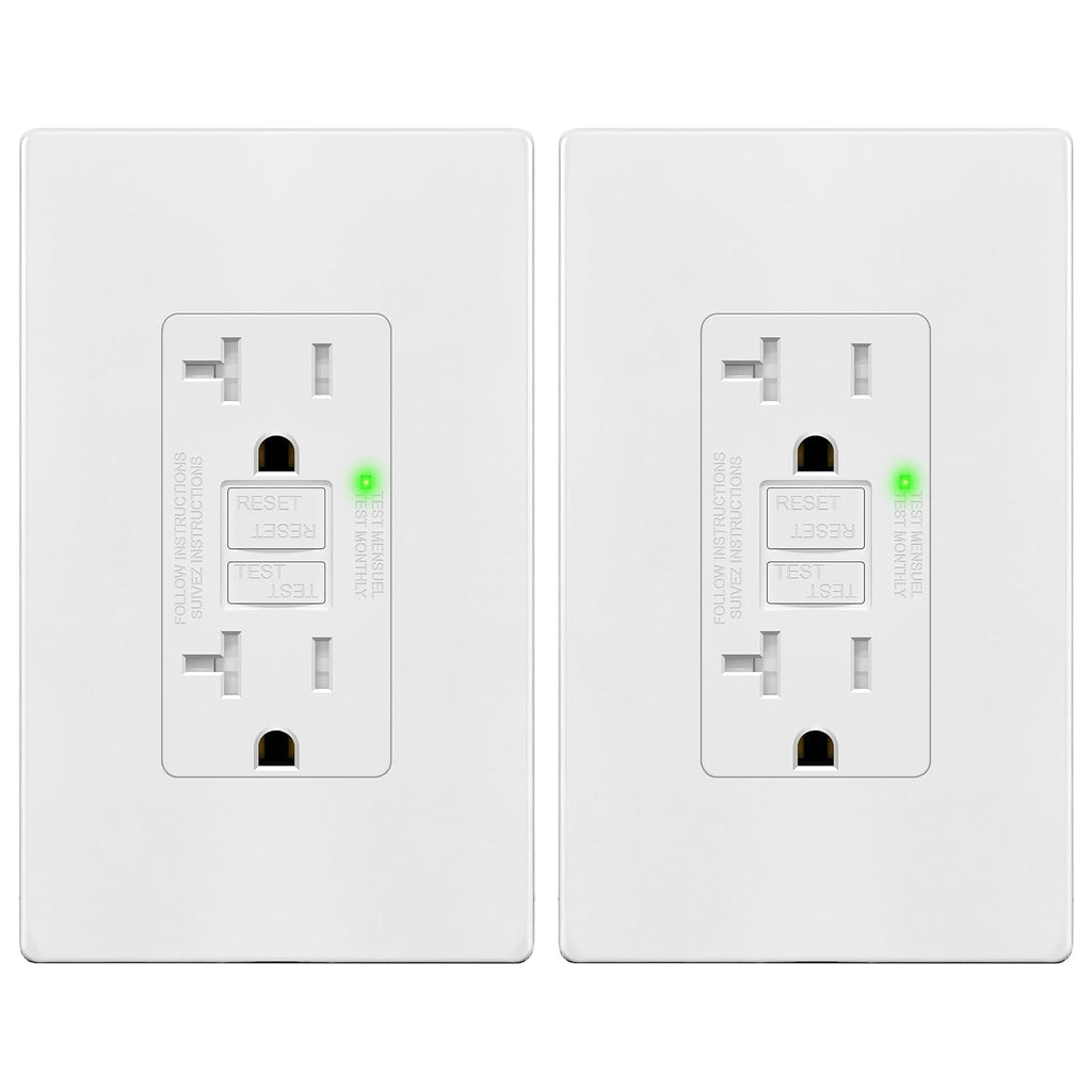 TG GFCI Outlet 20 Amp, Electrical Tamper-Resistant Receptacle, Self-Test