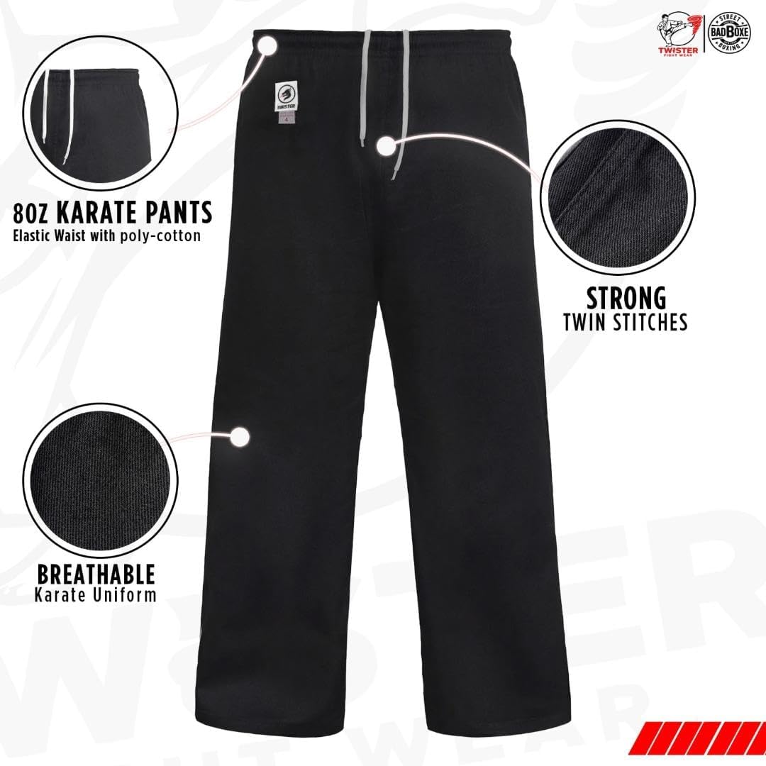 Professional Double Stitch Strong Quality Training Student Karate Gi,Middleweight 8oz With Free White Belt