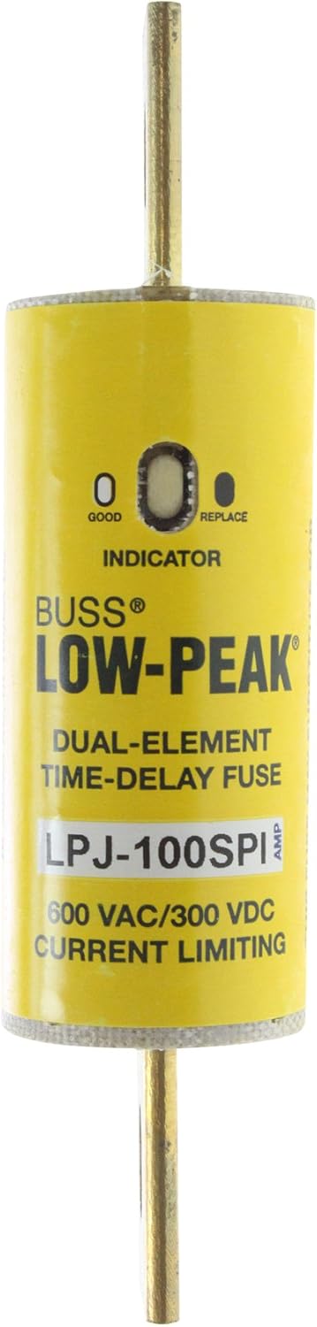 Cooper Bussmann LPJ-100SPI Low-Peak Dual-Element Class J Fuse, 600V, 100A