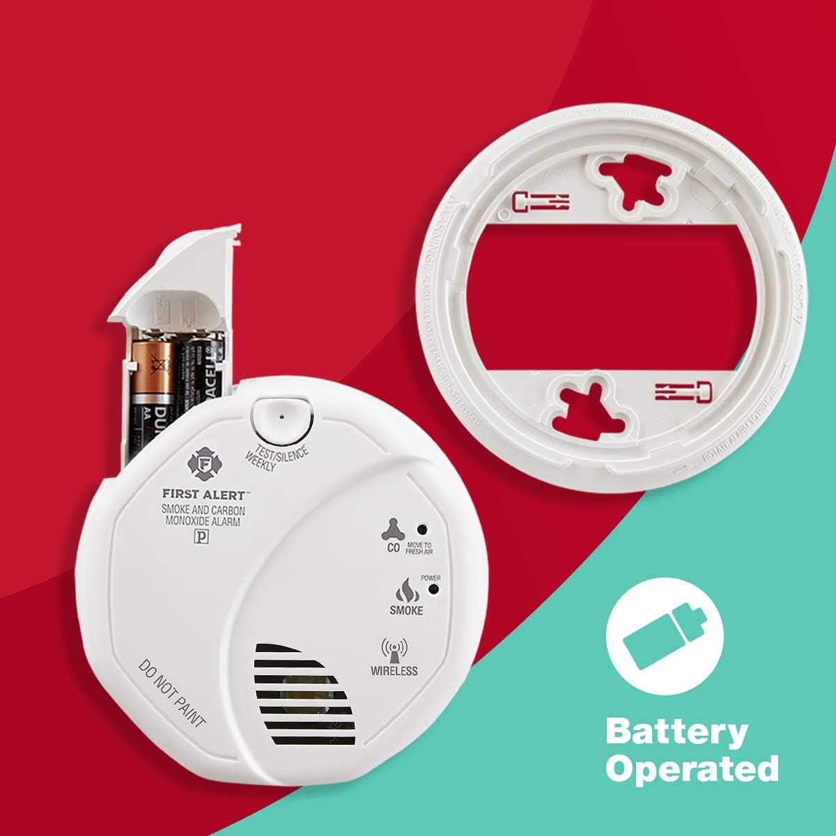 1044817 Wireless Smoke & Carbon Monoxide Alarm Works With ZWAVE & Ring