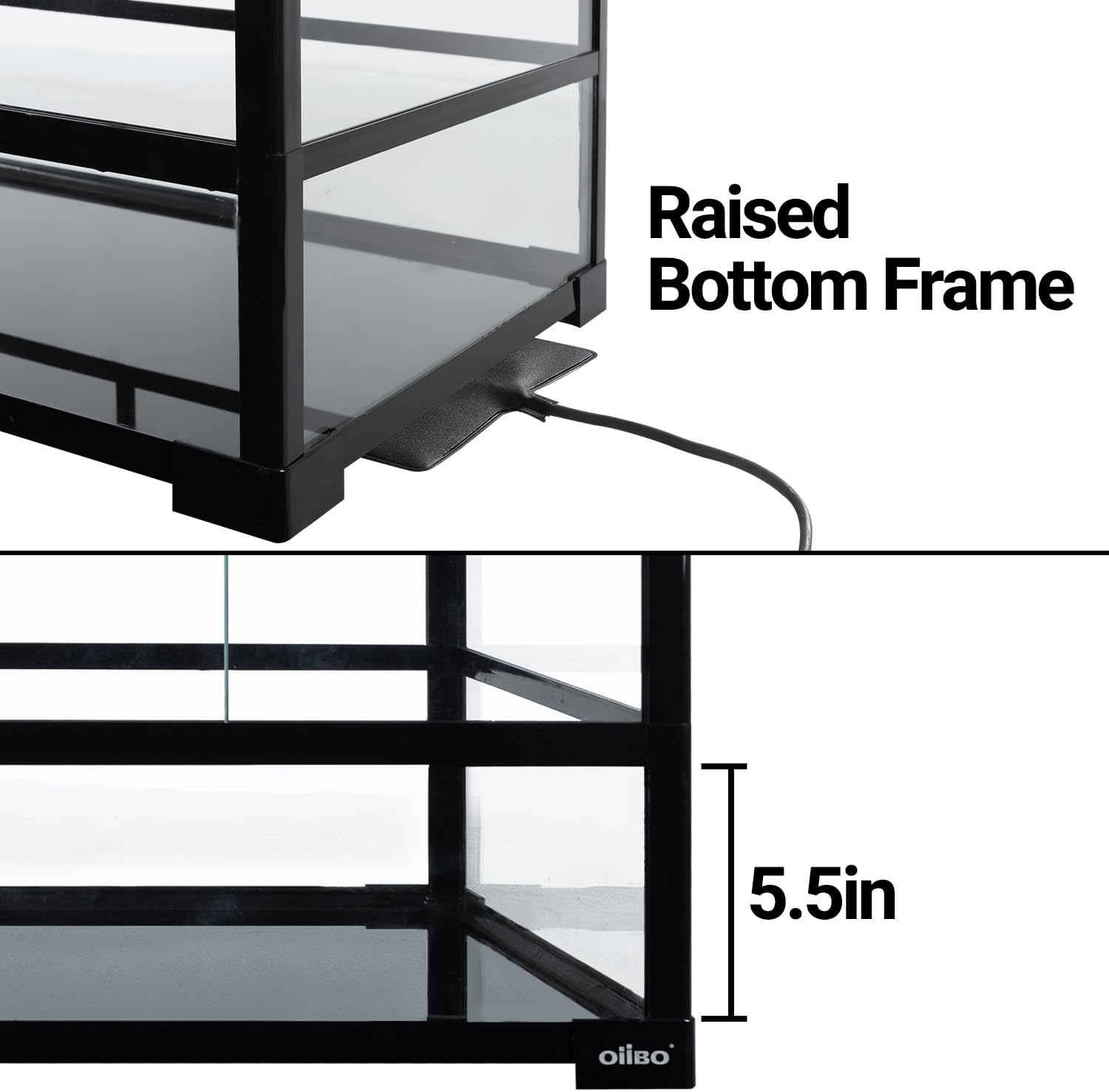 135 Gallon Reptile Terrarium, 48" x 18" x 36" Full Tempered Glass Vertical Reptile Tank,Front Sliding Door with Top