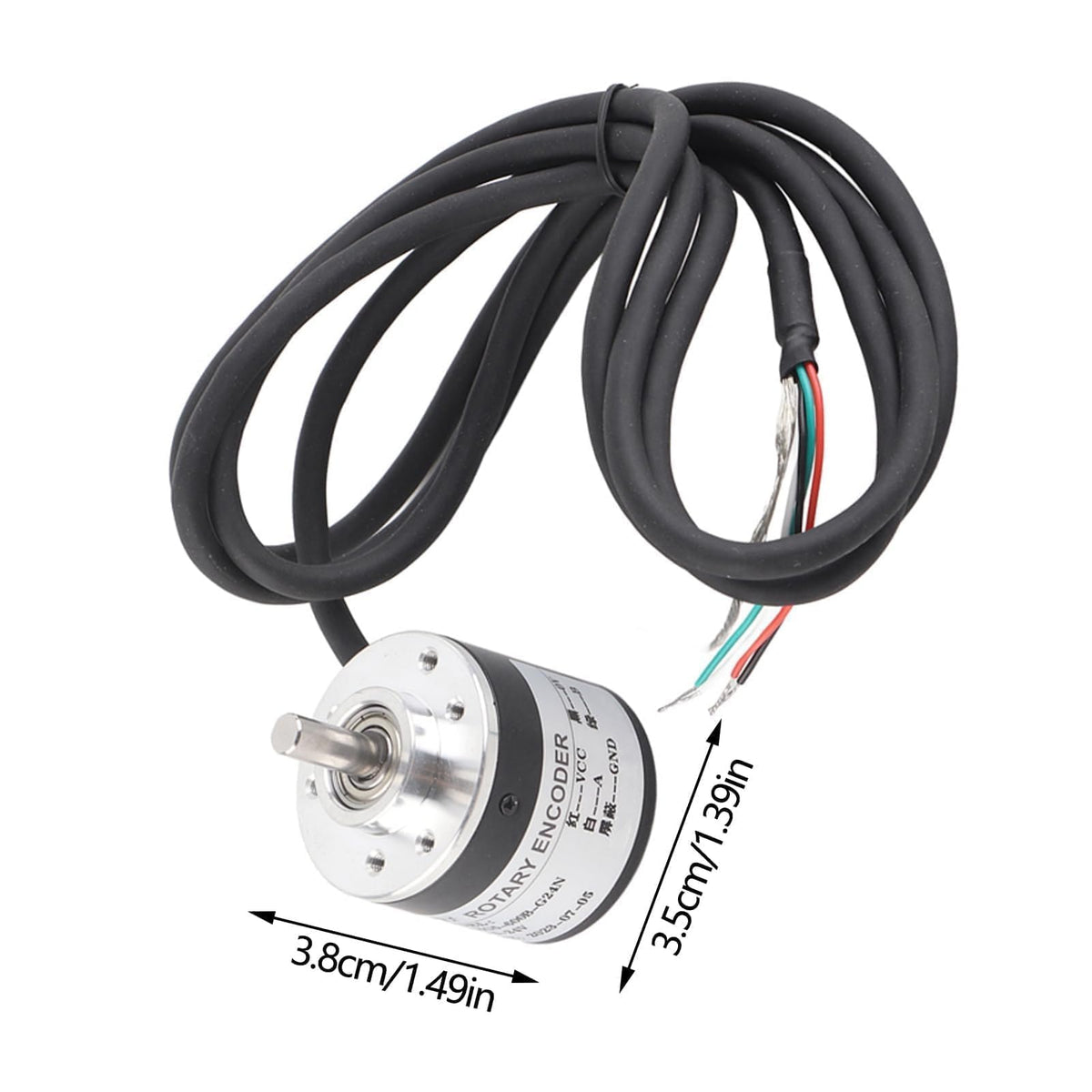 600p R Rotary Encoder, Mini Incremental Rotary Encoder 5v to 24v Ab 2phases Shaft 6mm for Industrial Automation Equipment