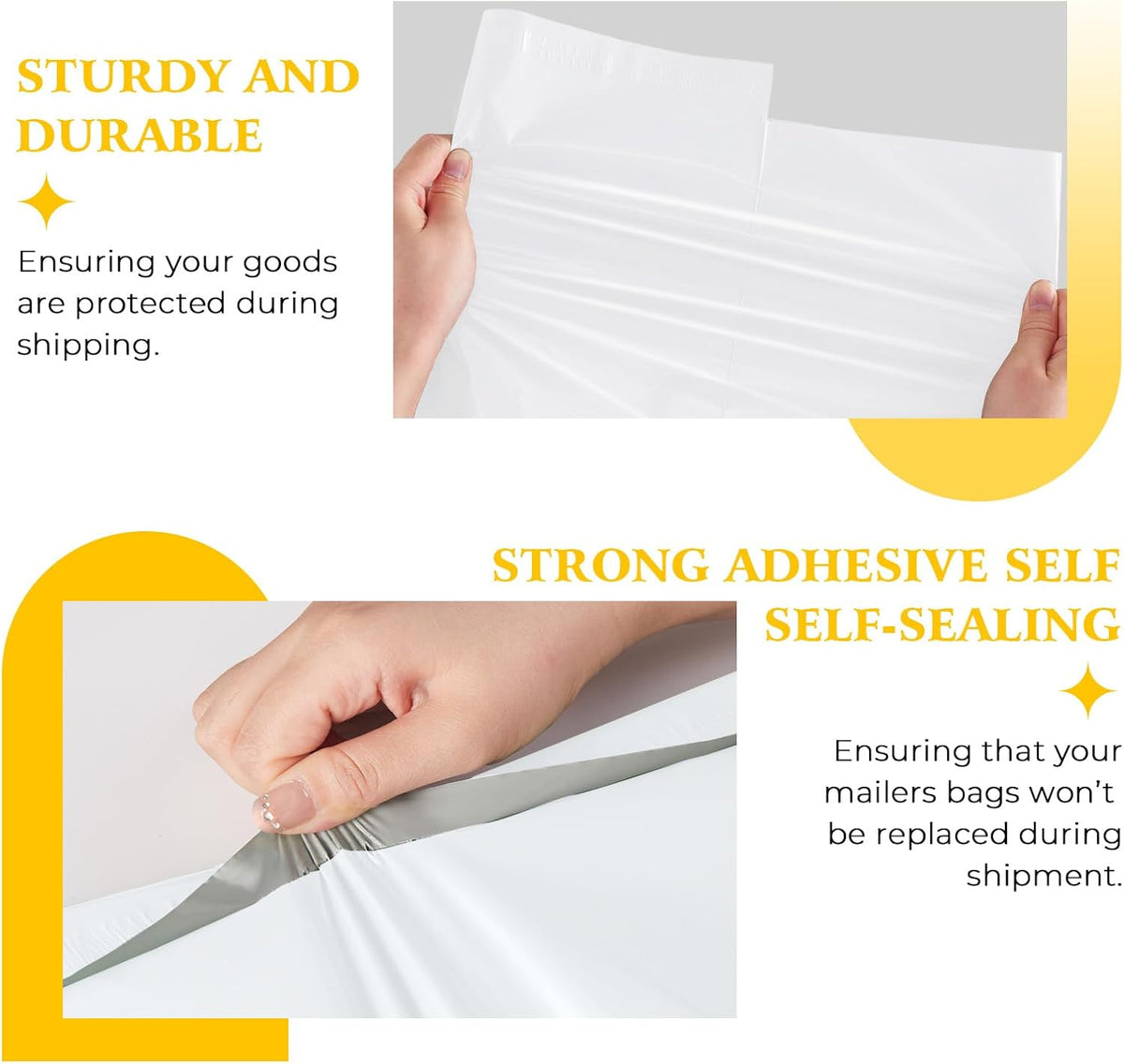 25Pcs Poly Mailers 17.7x22 Inch Large Shipping Bags for Clothes