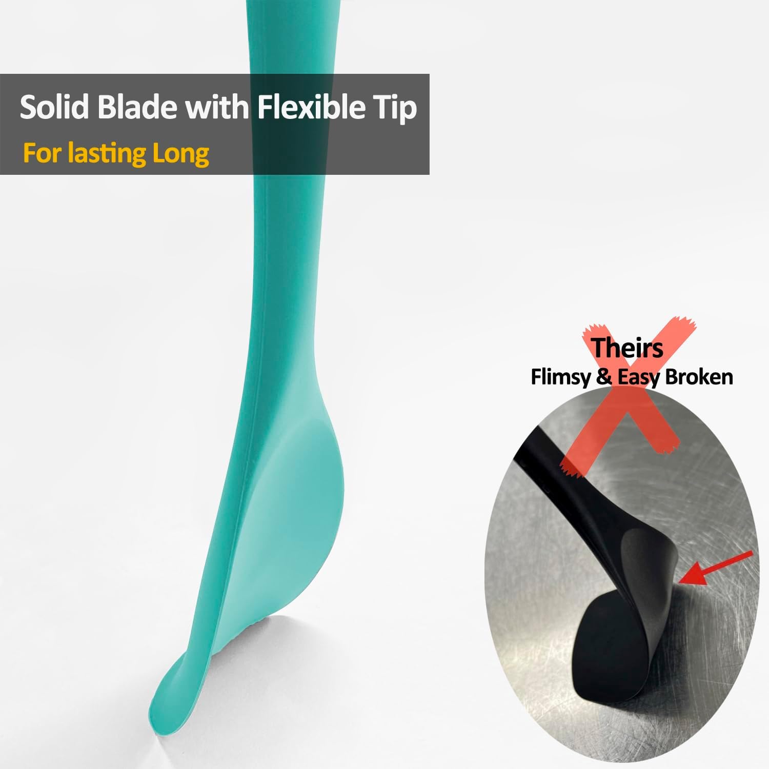 Upgrade Silicone Spatula Spoon Set,VOVOLY Heat Resistant Rubber Spoonula, Seamless Non-Stick Flexible Scrapers for