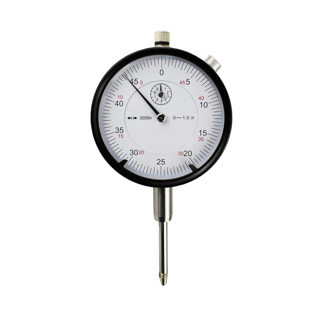 HFS Dial Indicator, 0-1" Range, 0.0005" Graduation, 1/4" Lug Back