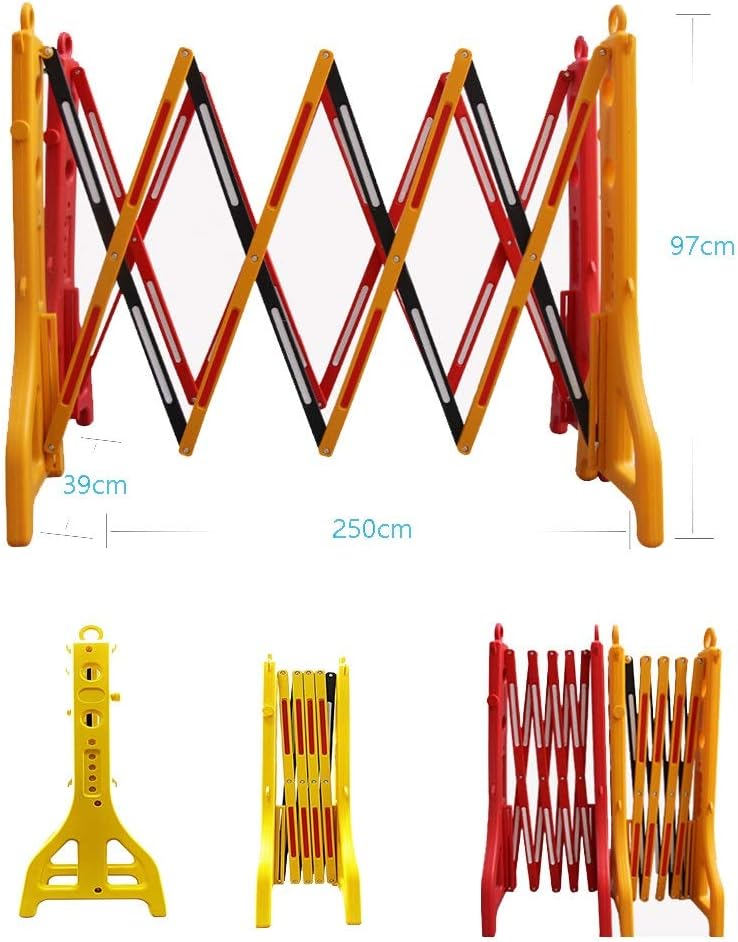 GDMING Expandable Mobile Safety Barricade Folding Water Filled Road Barrier Gate Plastic Retractable Traffic Fence